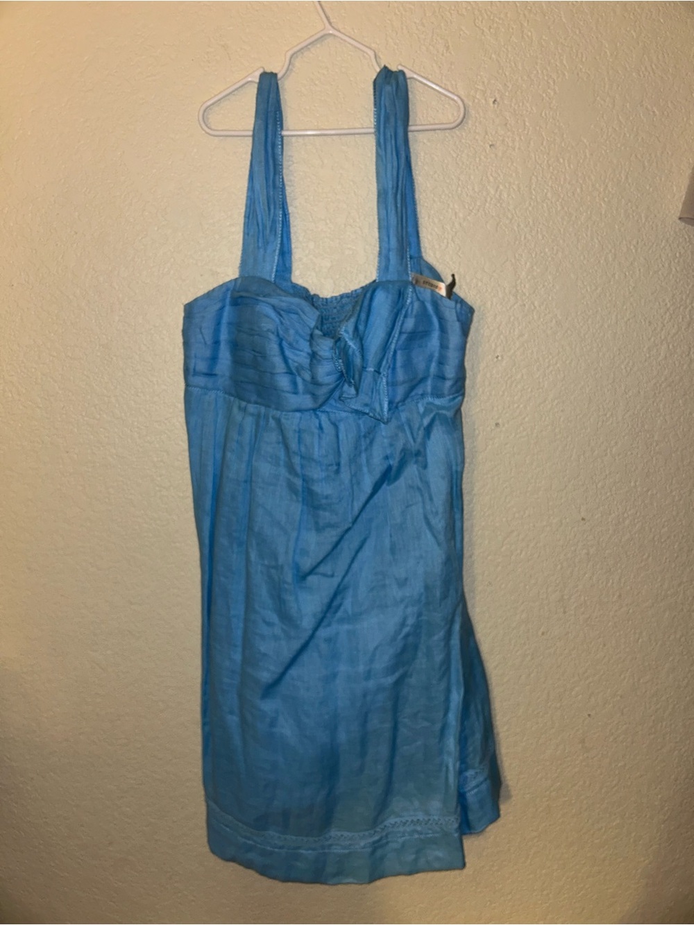 100% Linen Studio M Light Blue Tank Summer Dress
